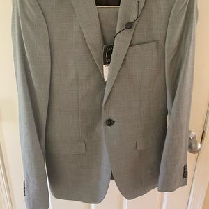 NWT Topshop Topman Gray Skinny Suit